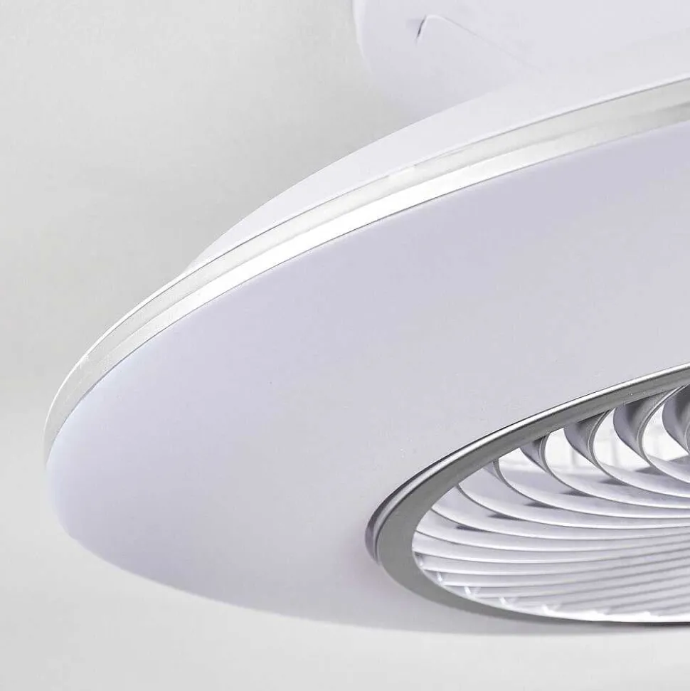 Ventilateur De Plafond Nagoya Led Blanc, 1 Lumiere, Telecommandes