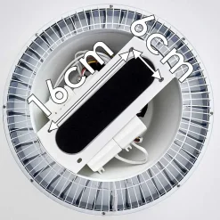 Ventilateur De Plafond Petrovac Led Chrome, Blanc, 1 Lumiere, Telecommandes