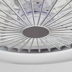 Ventilateur De Plafond Piraeus Led Blanc, 1 Lumiere, Telecommandes, Changeur De Couleurs