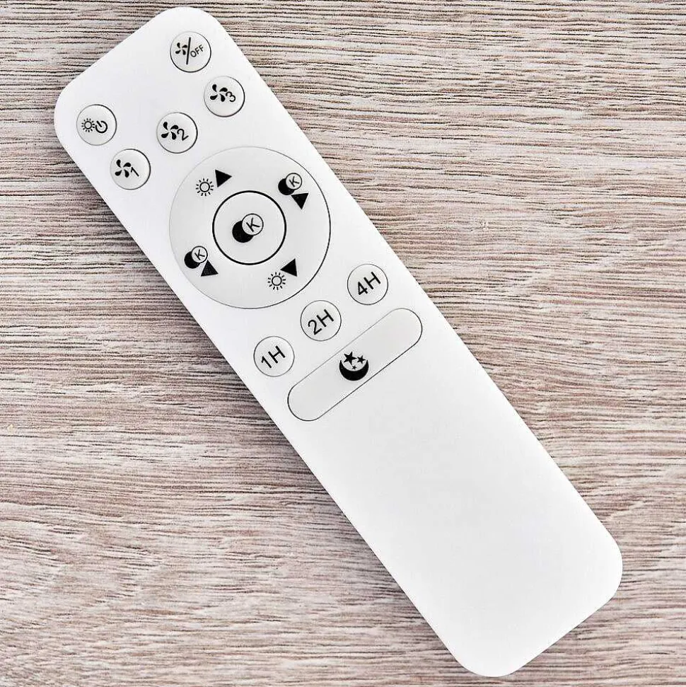 Ventilateur De Plafond Piacenza Led Chrome, Blanc, 1 Lumiere, Telecommandes