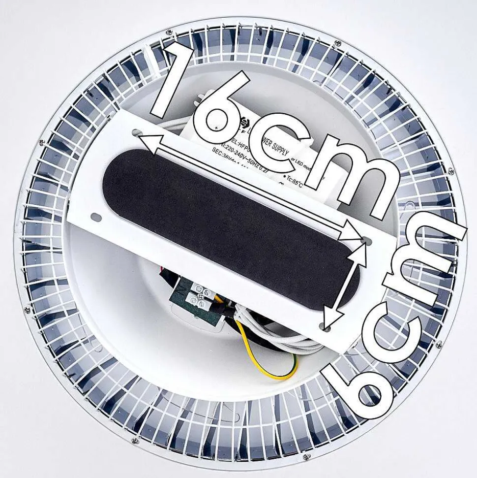 Ventilateur De Plafond Piacenza Led Chrome, Blanc, 1 Lumiere, Telecommandes