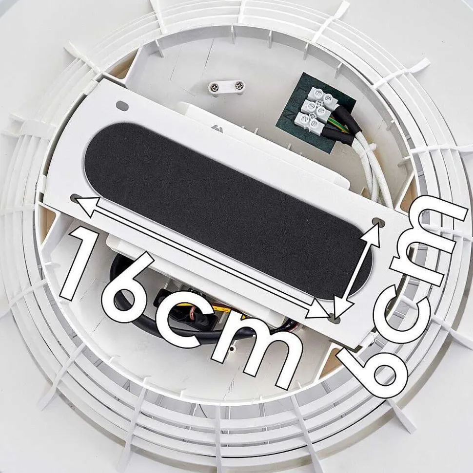 Ventilateur De Plafond Piraeus Led Titane, Blanc, 1 Lumiere, Telecommandes