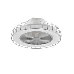 Ventilateur De Plafond Reality Sandfjord Led Chrome, 1 Lumiere, Telecommandes