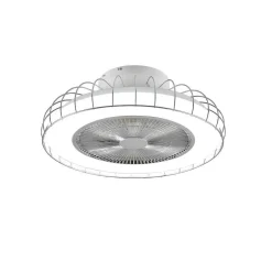 Ventilateur De Plafond Reality Sandfjord Led Chrome, 1 Lumiere, Telecommandes