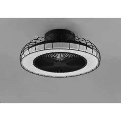 Ventilateur De Plafond Reality Sandfjord Led Noir, 1 Lumiere, Telecommandes