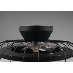 Ventilateur De Plafond Reality Sandfjord Led Noir, 1 Lumiere, Telecommandes