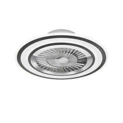 Ventilateur De Plafond Reality Flaga Led Noir, 1 Lumiere, Telecommandes