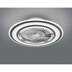Ventilateur De Plafond Reality Flaga Led Noir, 1 Lumiere, Telecommandes