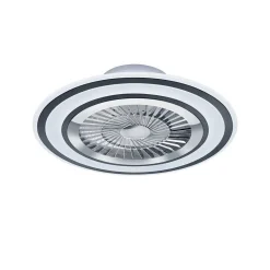 Ventilateur De Plafond Reality Flaga Led Noir, 1 Lumiere, Telecommandes