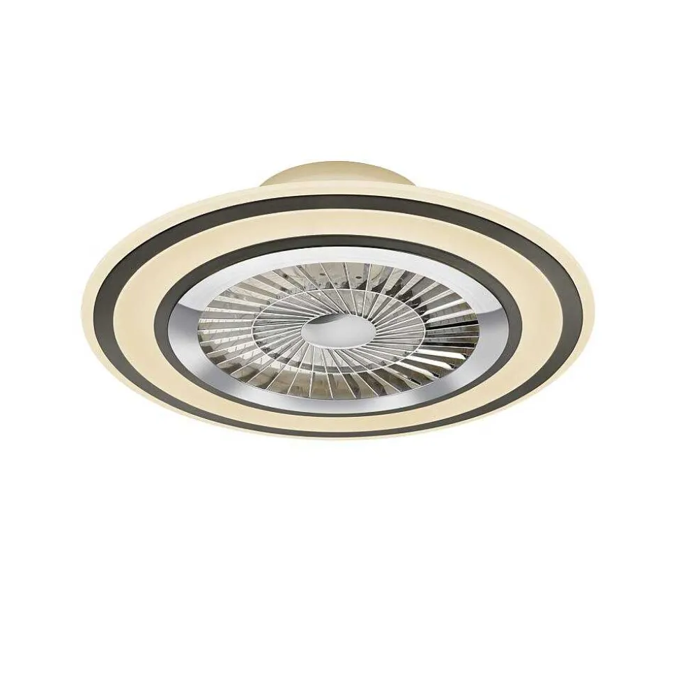 Ventilateur De Plafond Reality Flaga Led Noir, 1 Lumiere, Telecommandes