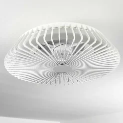 Ventilateur De Plafond Rivarotta Led Blanc, 1 Lumiere, Telecommandes