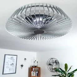 Ventilateur De Plafond Rivarotta Led Blanc, 1 Lumiere, Telecommandes