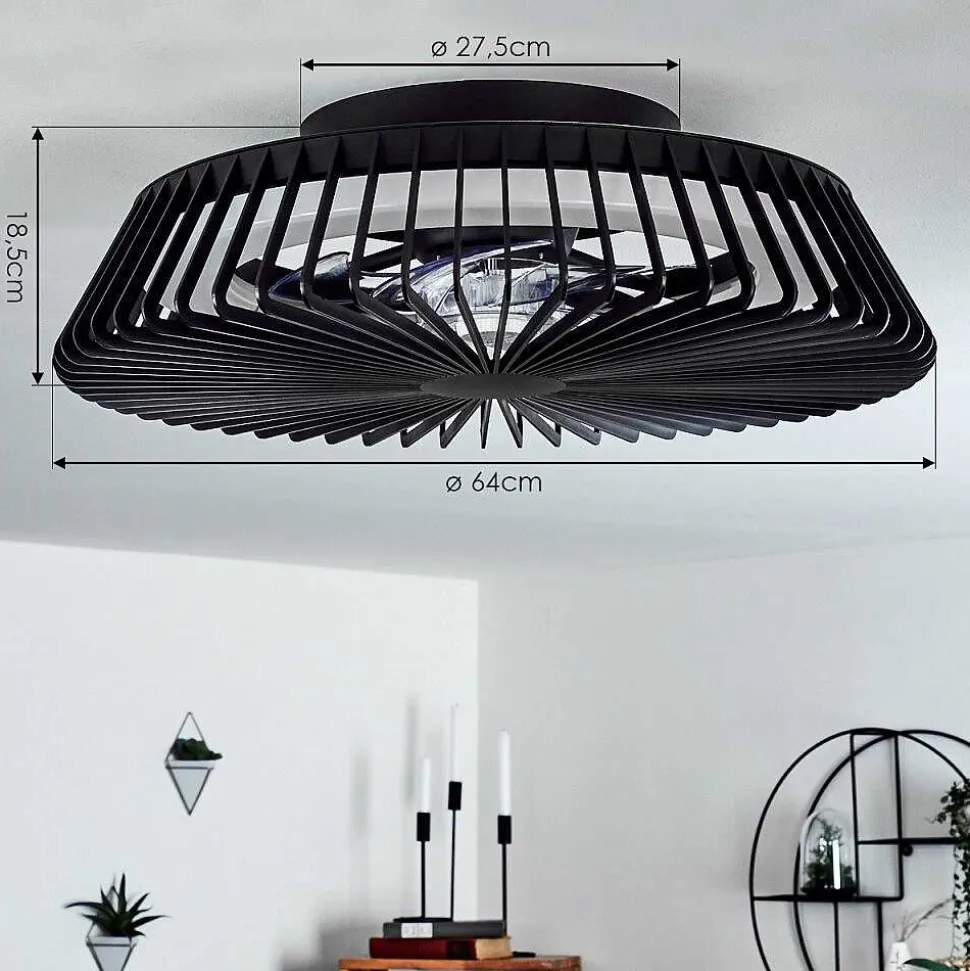 Ventilateur De Plafond Rivarotta Led Blanc, 1 Lumiere, Telecommandes