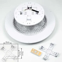 Ventilateur De Plafond Riccione Led Blanc, 1 Lumiere, Telecommandes, Changeur De Couleurs