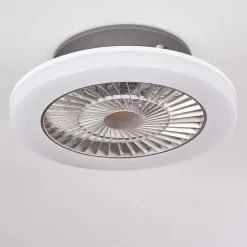 Ventilateur De Plafond Somalia Led Argente, Transparent, 1 Lumiere
