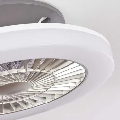 Ventilateur De Plafond Somalia Led Argente, Transparent, 1 Lumiere