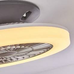 Ventilateur De Plafond Somalia Led Argente, Transparent, 1 Lumiere