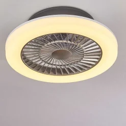 Ventilateur De Plafond Somalia Led Argente, Transparent, 1 Lumiere