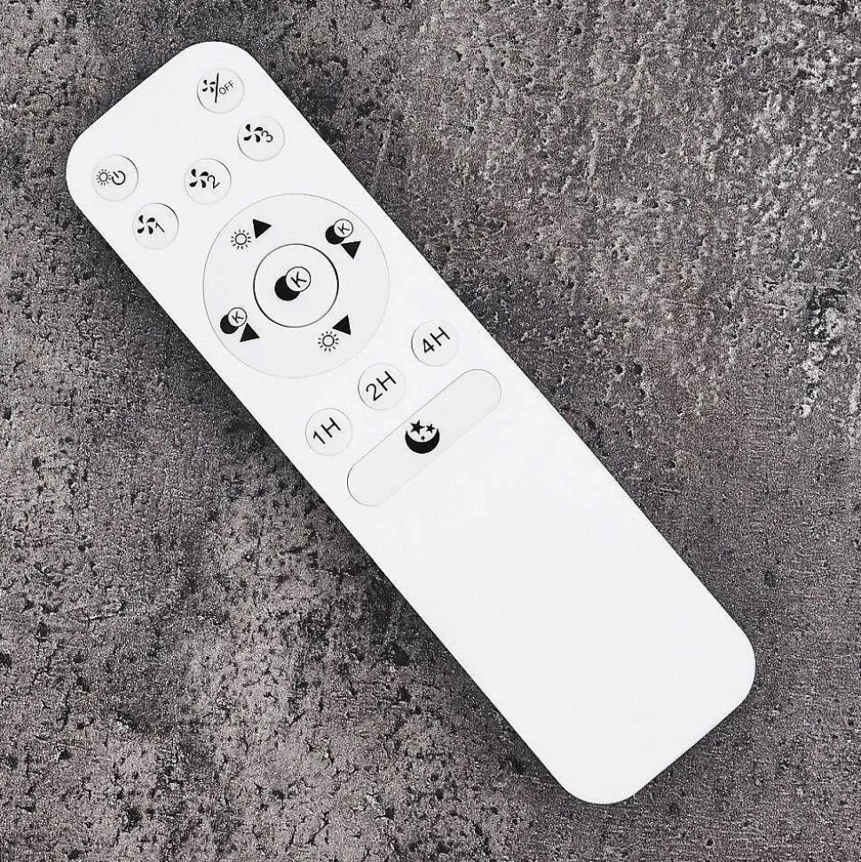 Ventilateur De Plafond Tamworth Led Argente, Transparent, 1 Lumiere, Telecommandes