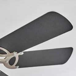 Ventilateur De Plafond Trillo Gris, Nickel Mat, Blanc, 1 Lumiere