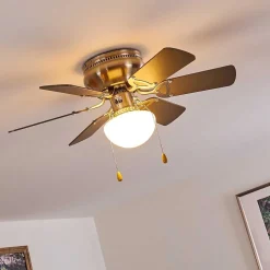 Ventilateur De Plafond Trillo Nickel Mat, 1 Lumiere