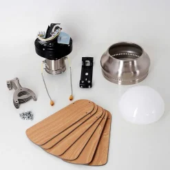 Ventilateur De Plafond Trillo Nickel Mat, 1 Lumiere