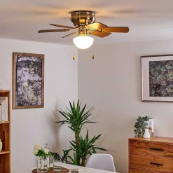 Ventilateur De Plafond Trillo Nickel Mat, 1 Lumiere