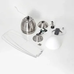 Ventilateur De Plafond Varazze Nickel Mat, Transparent, 1 Lumiere, Telecommandes