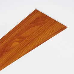 Ventilateur De Plafond Vevey Bois Clair, Nickel Mat, Argente, 2 Lumieres, Telecommandes