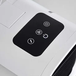 Ventilateur De Table Chania Led Noir, Blanc, 1 Lumiere, Changeur De Couleurs