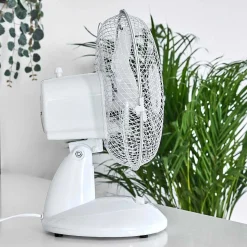 Ventilateur De Table Sopot Chrome, Blanc