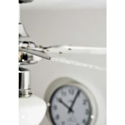 Ventilateur Globo Champion Chrome, Acier Inoxydable, Blanc, 1 Lumiere