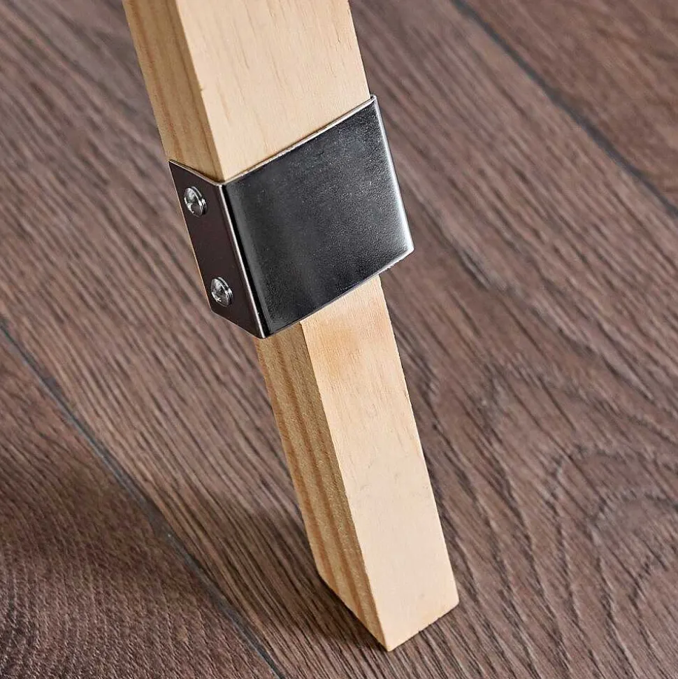 Ventilateur Magaluf Chrome, Bois Clair