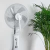 Ventilateur Rethymno Chrome, Argente, Blanc