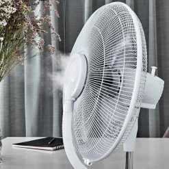 Ventilateur Rethymno Chrome, Argente, Blanc