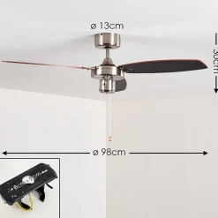 Ventilateurs De Plafond Fossa Nickel Mat