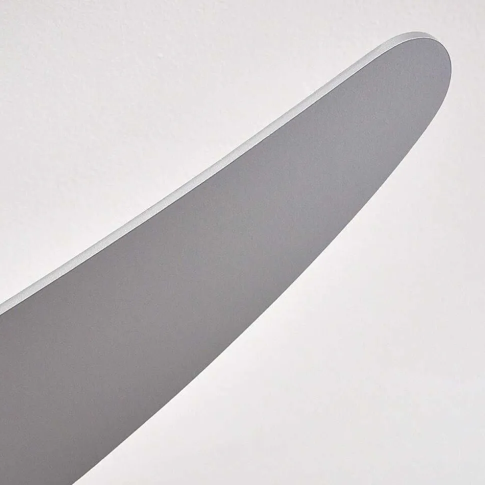 Ventilateurs De Plafond Morino Nickel Mat, Argente, 2 Lumieres, Telecommandes