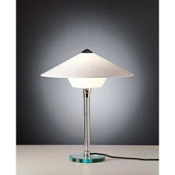 Wagenfeld 28 Tecnolumen Lampe A Poser Nickel Mat, Transparent, 1 Lumiere