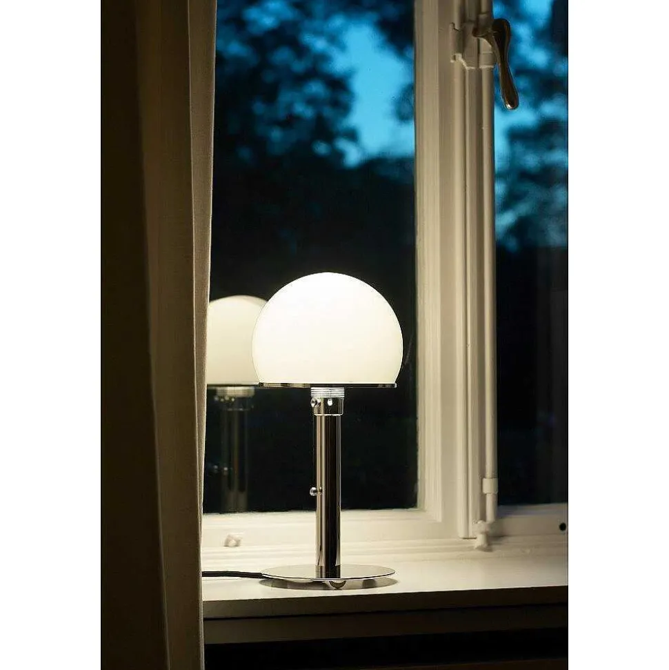 Wagenfeld 24 Tecnolumen Lampe A Poser Nickel Brillant, 1 Lumiere