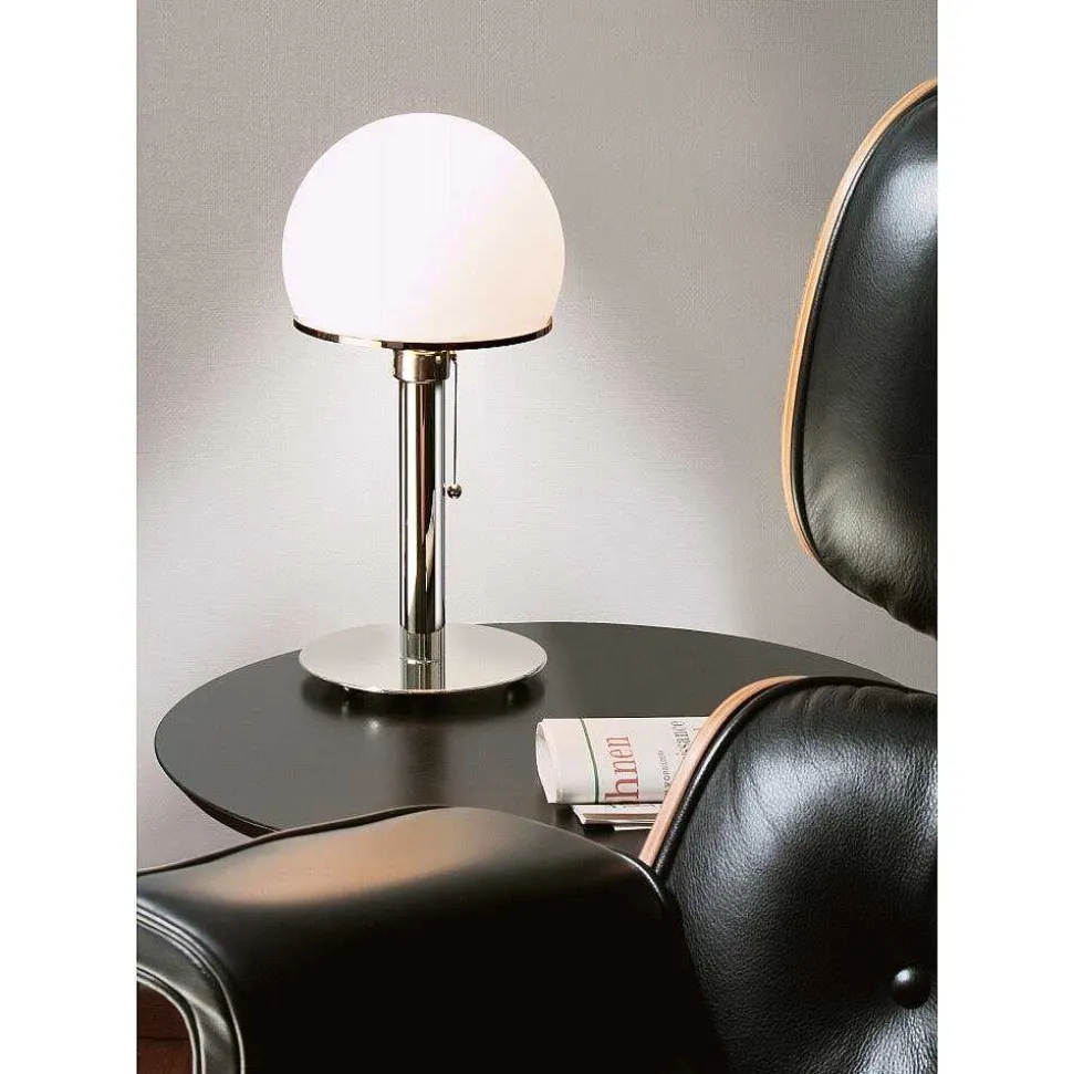 Wagenfeld 24 Tecnolumen Lampe A Poser Nickel Brillant, 1 Lumiere